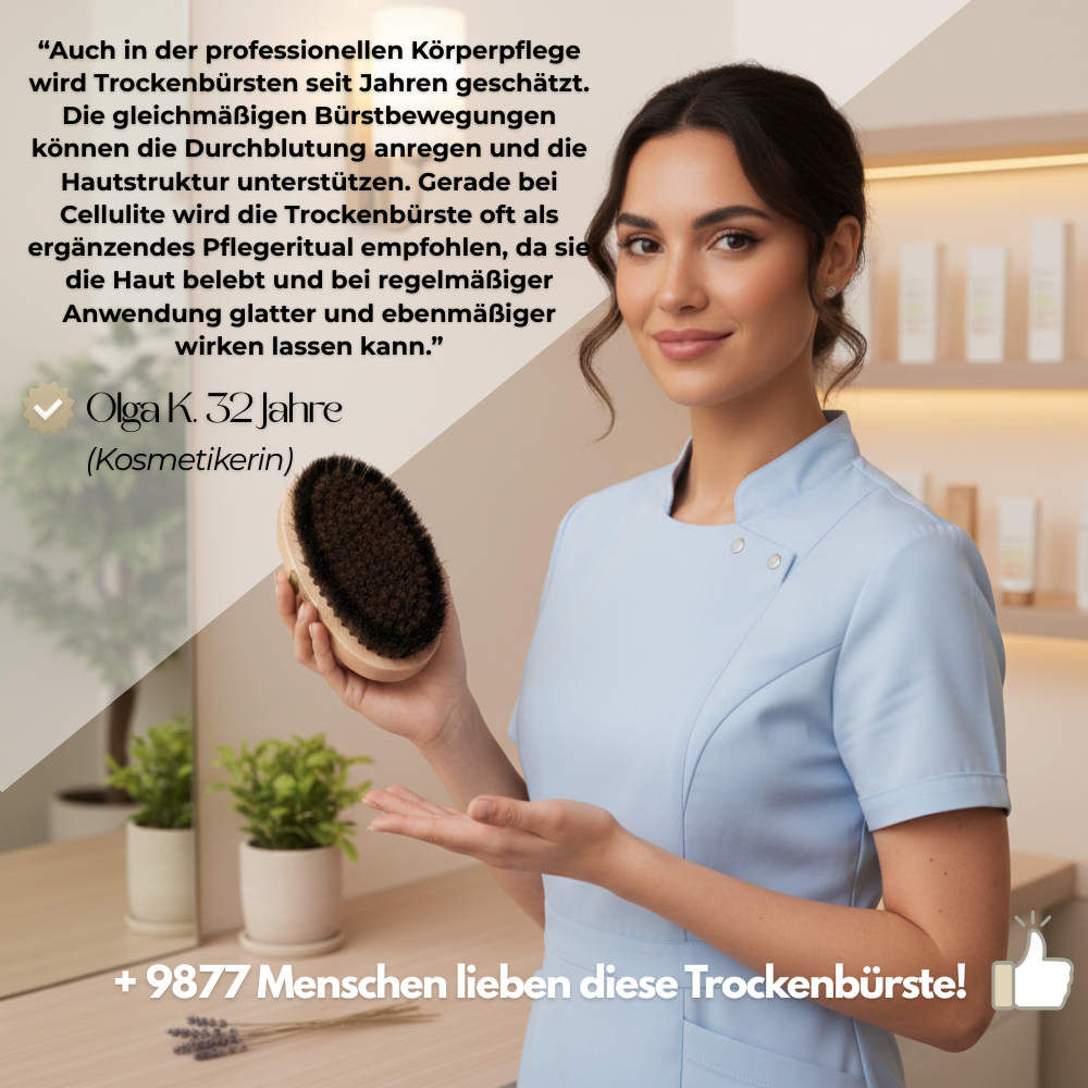 Edenfel Trockenbürste mit Kupferborsten